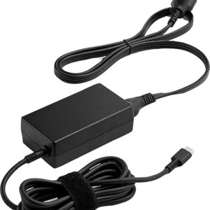 HP Original 65W USB-C LC Power Adapter (1P3K6AA), With UK Power Cable/ Fast Charge Technology/One Year Limited Warranty