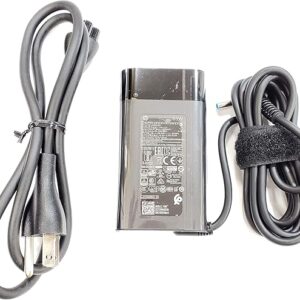 HP New Genuine HP 65W 4.5/3.0mm b Blue Tip P/N: L23960-001, L24008-001, TPN-LA14, Compatible with: HP Spectre x360 13-4193nr, HP Spectre x360 15-ap001nx 15t-ap000